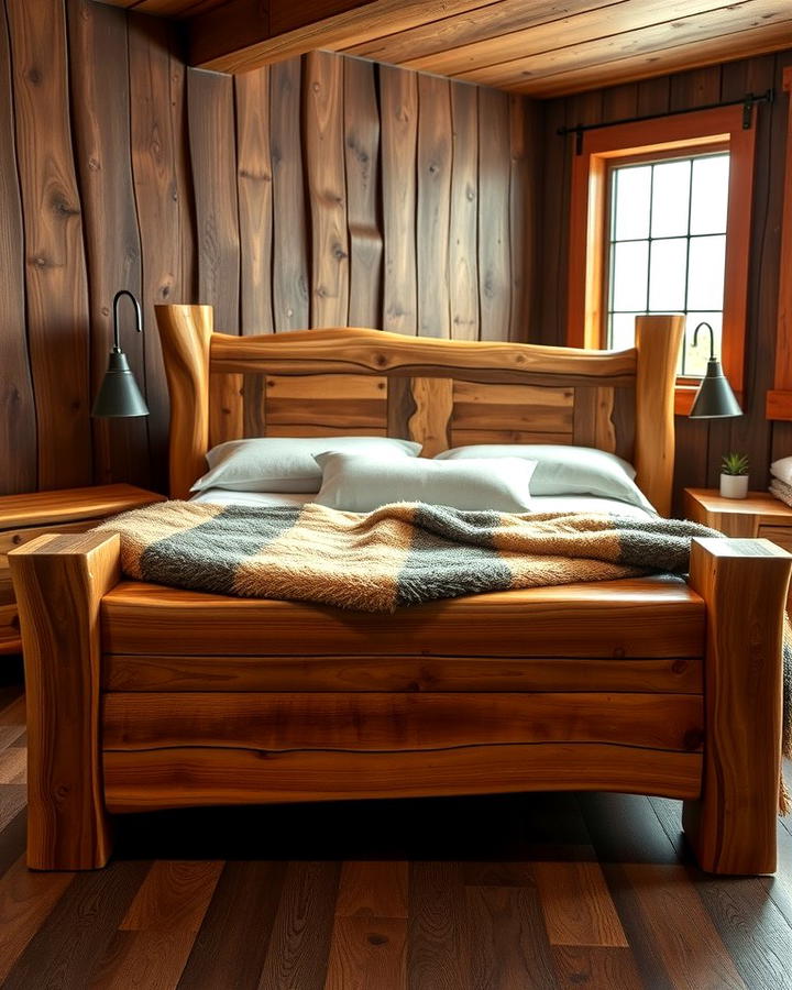 Rustic Wooden Bed Frames - 25 Viking Bedroom Ideas