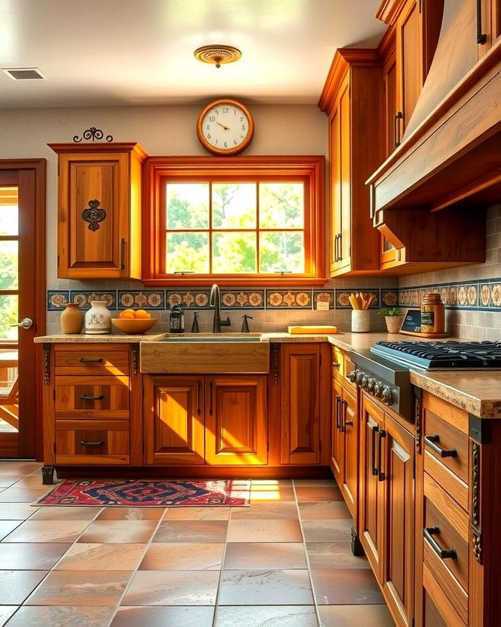 Rustic Wooden Cabinets - 25 Southwestern Kitchen Ideas