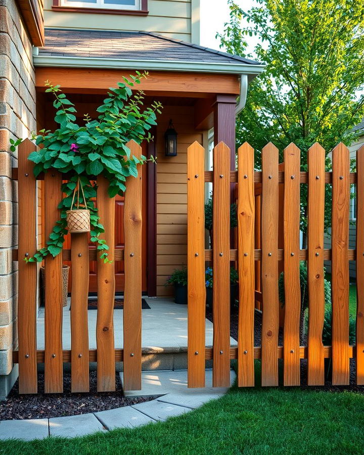 Rustic Wooden Fencing - 30 Small Front Yard Landscaping Ideas