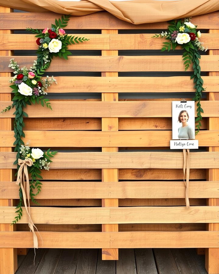 Rustic Wooden Pallet Backdrop - 30 Wedding Backdrop Ideas