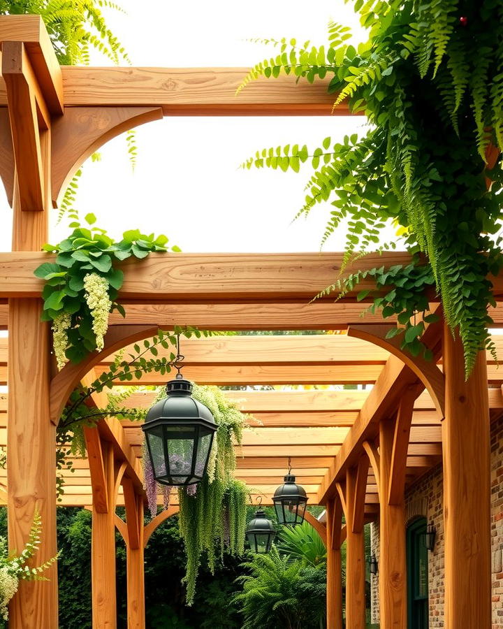 Rustic Wooden Pergola - 25 Patio Pergola Ideas