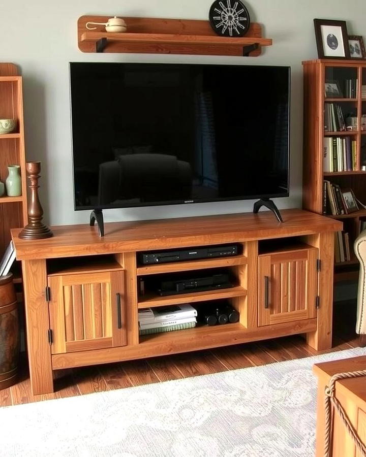 Rustic Wooden TV Stand - 25 Tv Stand Ideas