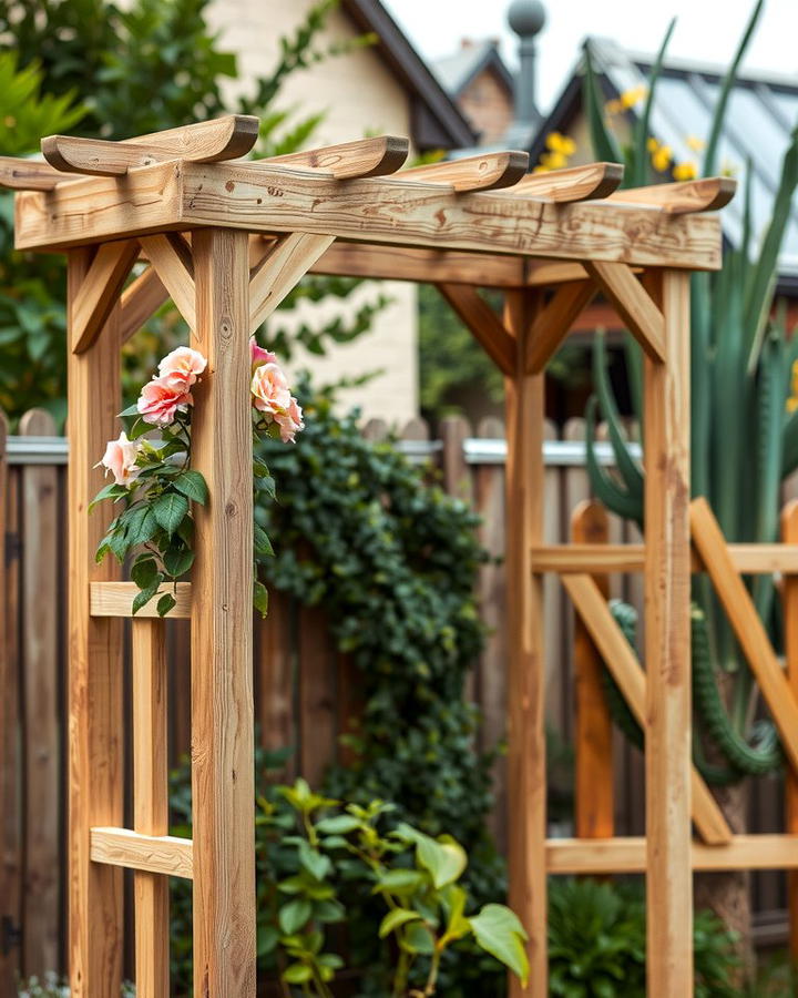 Rustic Wooden Trellis - 25 Trellis Ideas