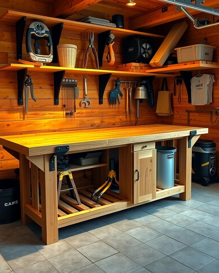 Rustic Workbenches - 25 Rustic Garage Ideas