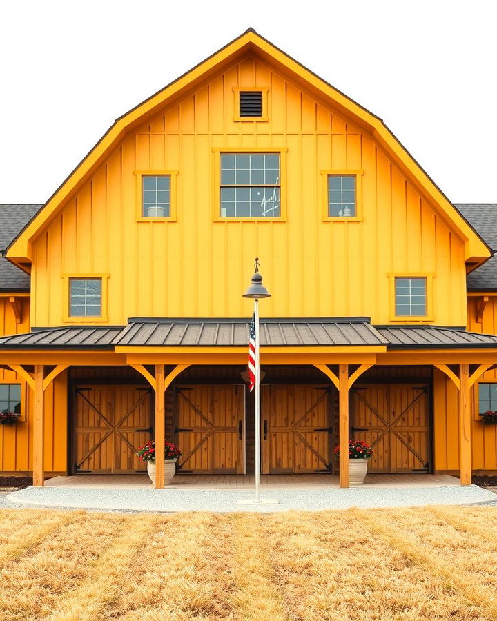 Rustic Yellow Barn Style Homes - 25 Yellow Exterior Home Ideas