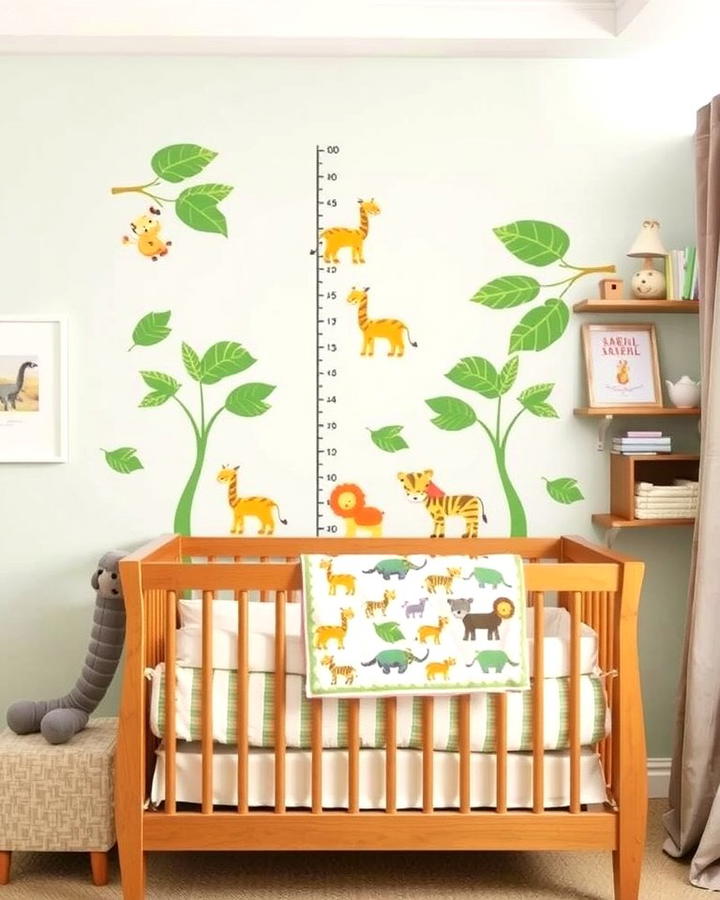 Safari Themed Growth Chart - 30 Safari Nursery Decor Ideas