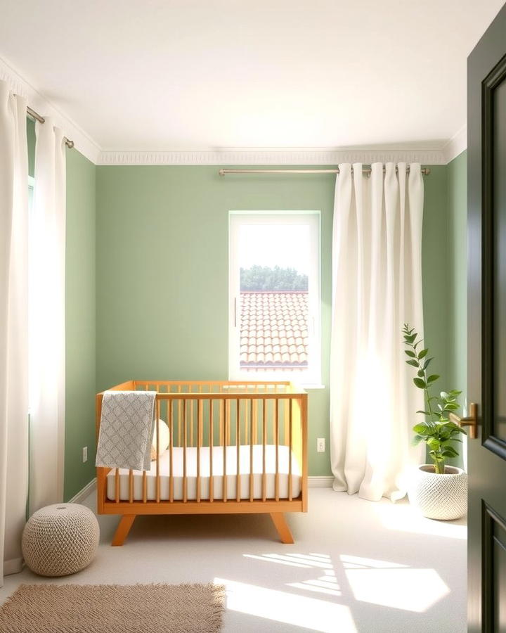 Sage Green Accent Wall - 25 Sage Green Nursery Ideas