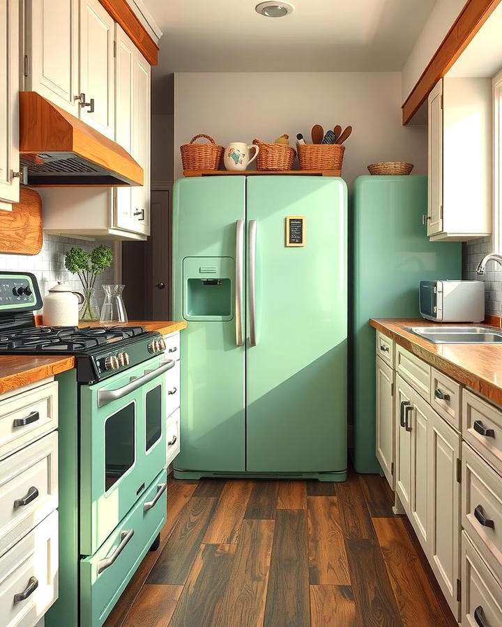 Sage Green Appliances for a Retro Vibe - 25 Sage Green Kitchen Ideas