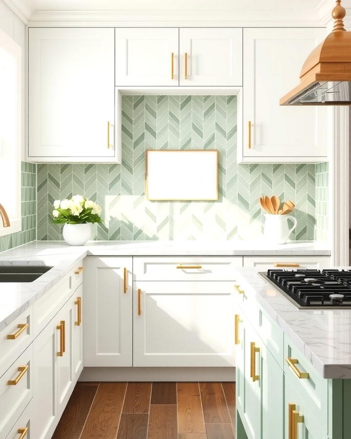 Sage Green Backsplash for a Subtle Touch - 25 Sage Green Kitchen Ideas