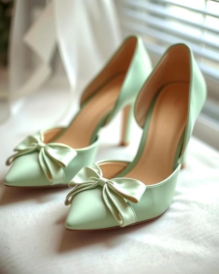 Sage Green Bridal Shoes - 25 Sage Green Wedding Ideas