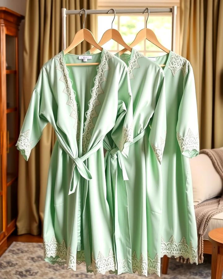Sage Green Bridesmaid Robes - 25 Sage Green Wedding Ideas
