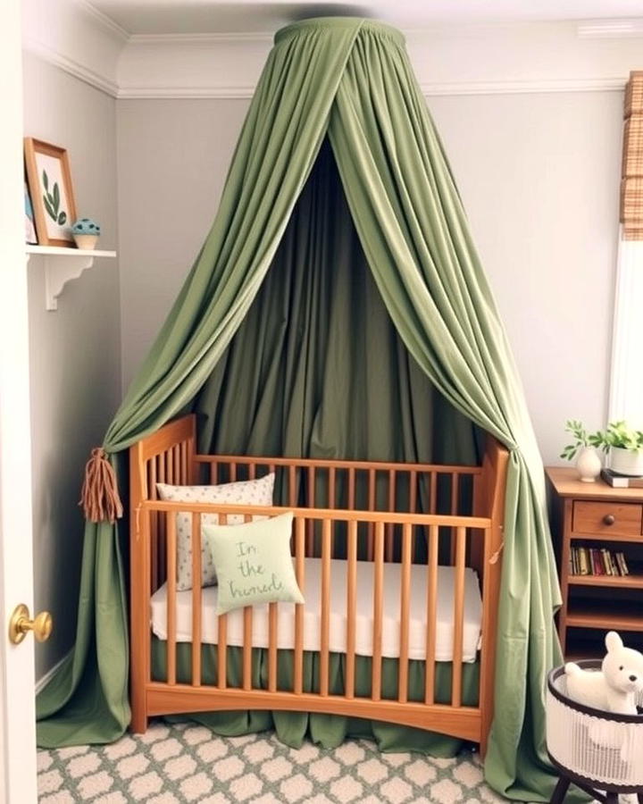 Sage Green Canopy - 25 Sage Green Nursery Ideas