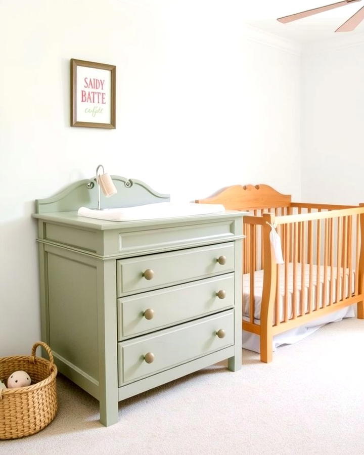 Sage Green Changing Table - 25 Sage Green Nursery Ideas