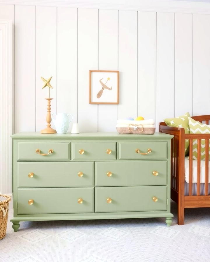 Sage Green Dresser - 25 Sage Green Nursery Ideas