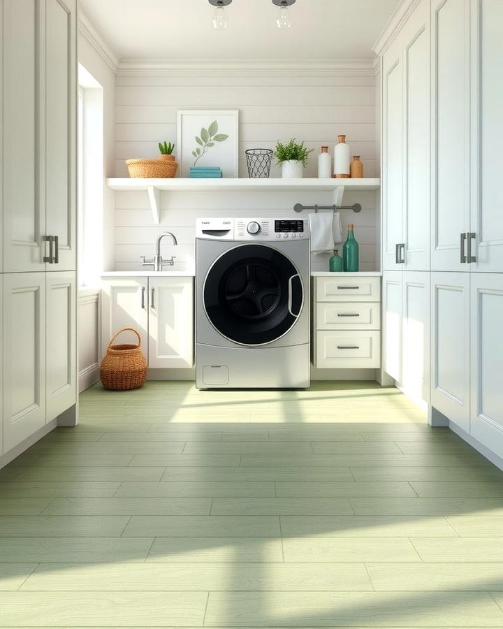 Sage Green Flooring - 25 Sage Green Laundry Room Ideas