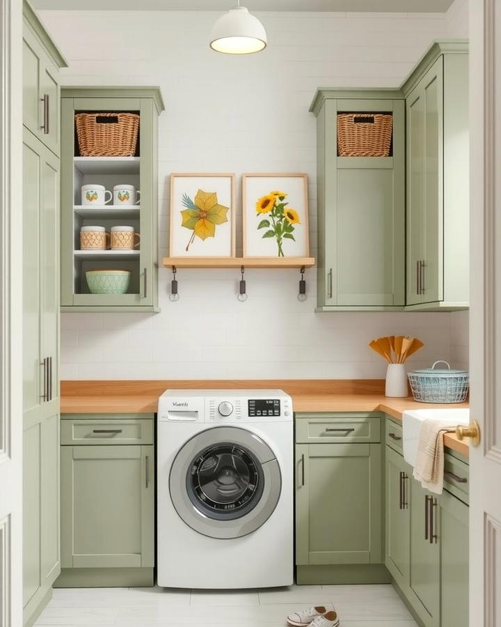 Sage Green Laundry Room Cabinets - 25 Sage Green Decor Ideas