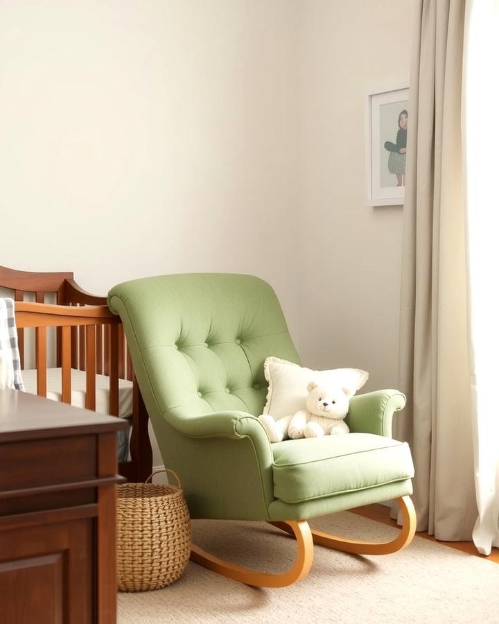 Sage Green Rocking Chair - 25 Sage Green Nursery Ideas