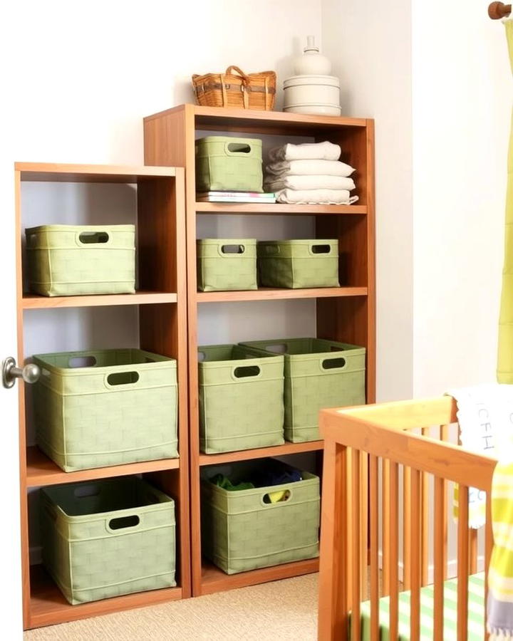 Sage Green Storage Baskets - 25 Sage Green Nursery Ideas