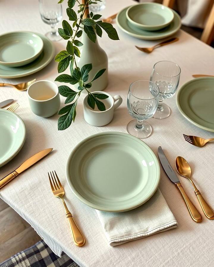 Sage Green Tableware - 25 Sage Green Decor Ideas