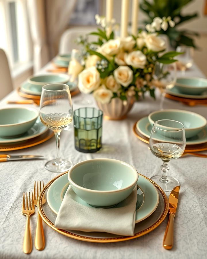 Sage Green Tableware - 25 Sage Green Wedding Ideas