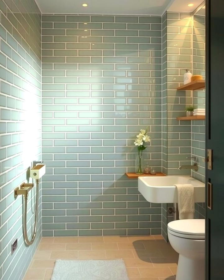 Sage Green Tiles for a Soft and Relaxing Ambiance - 30 Green Tile Bathroom Ideas