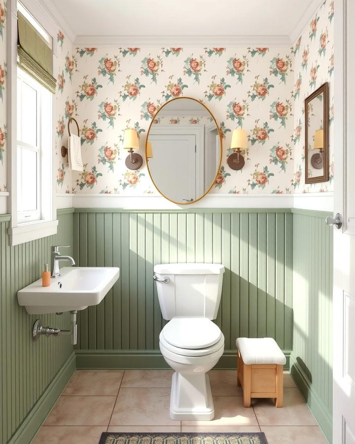 Sage Green Wainscoting for a Classic Touch - 25 Sage Green Bathroom Ideas