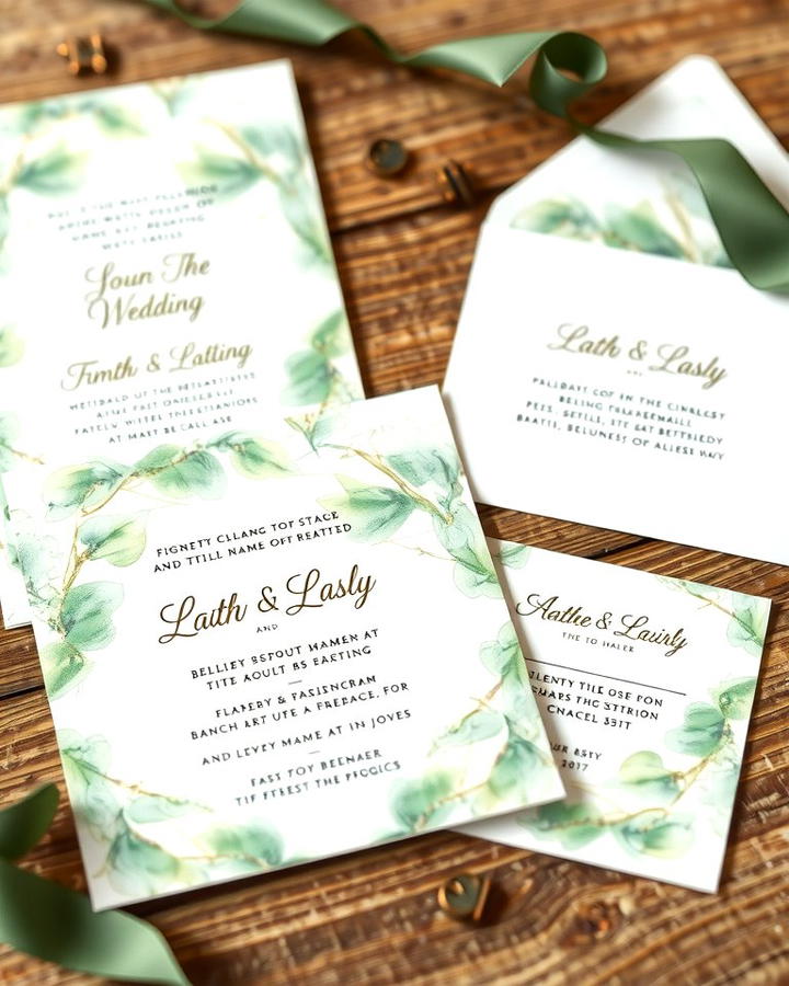 Sage Green Wedding Invitations - 25 Sage Green Wedding Ideas