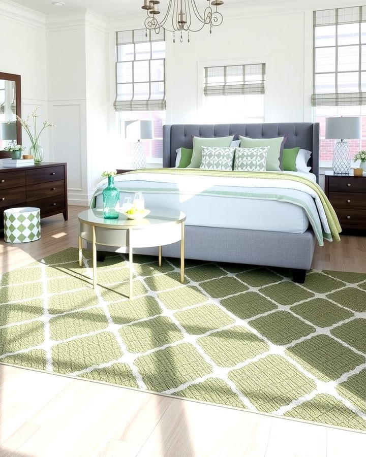 Sage Green and Grey Geometric Patterns - 25 Sage Green and Grey Bedroom Ideas