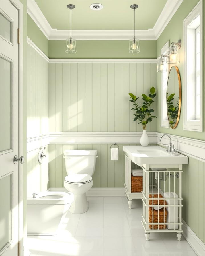 Sage Green and White Color Schemes for Timeless Elegance - 25 Sage Green Bathroom Ideas