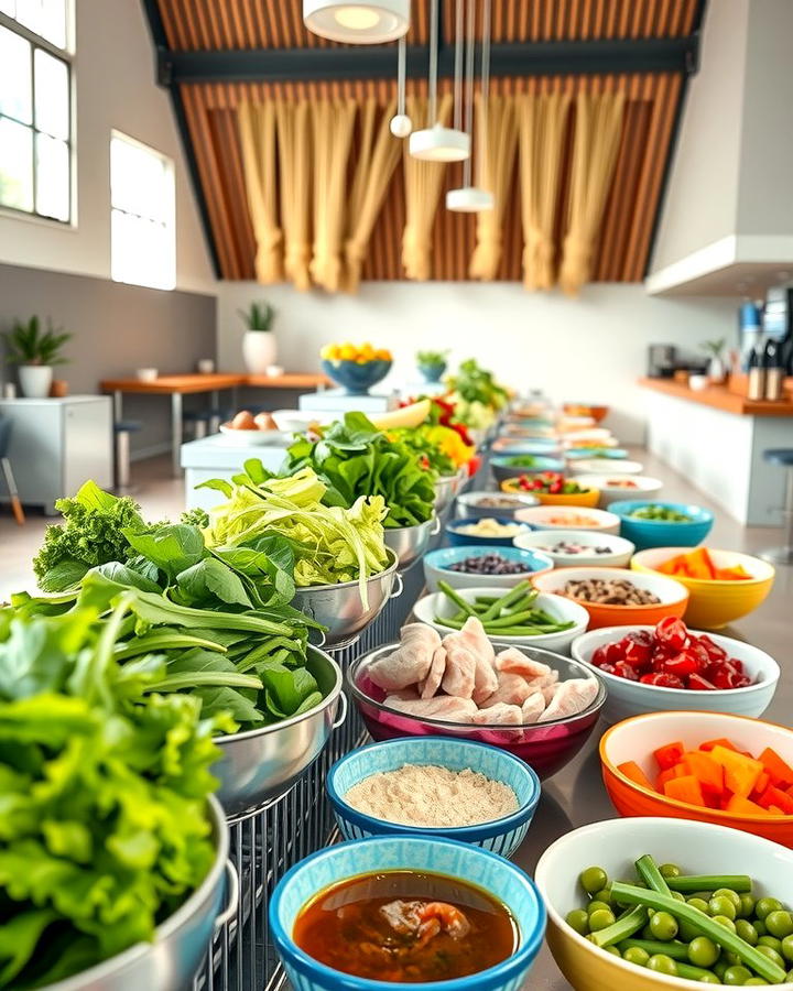 Salad Bar with Fresh Ingredients - 25 Wedding Buffet Ideas