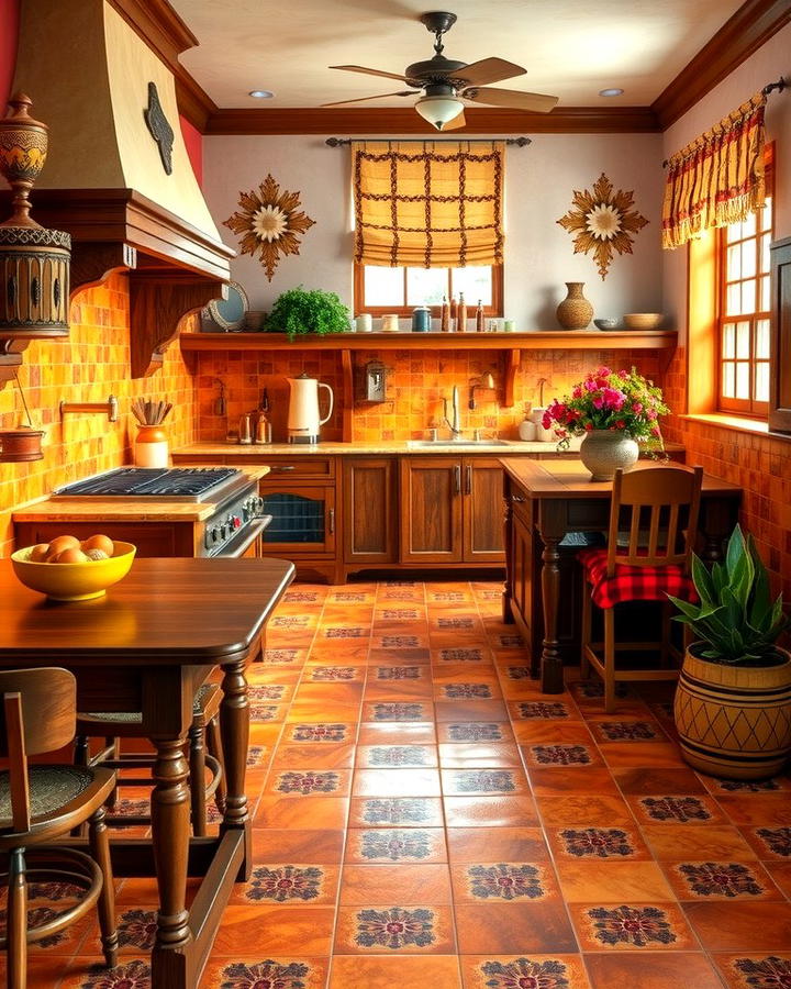 Saltillo Tiles for Authenticity - 25 Southwestern Kitchen Ideas