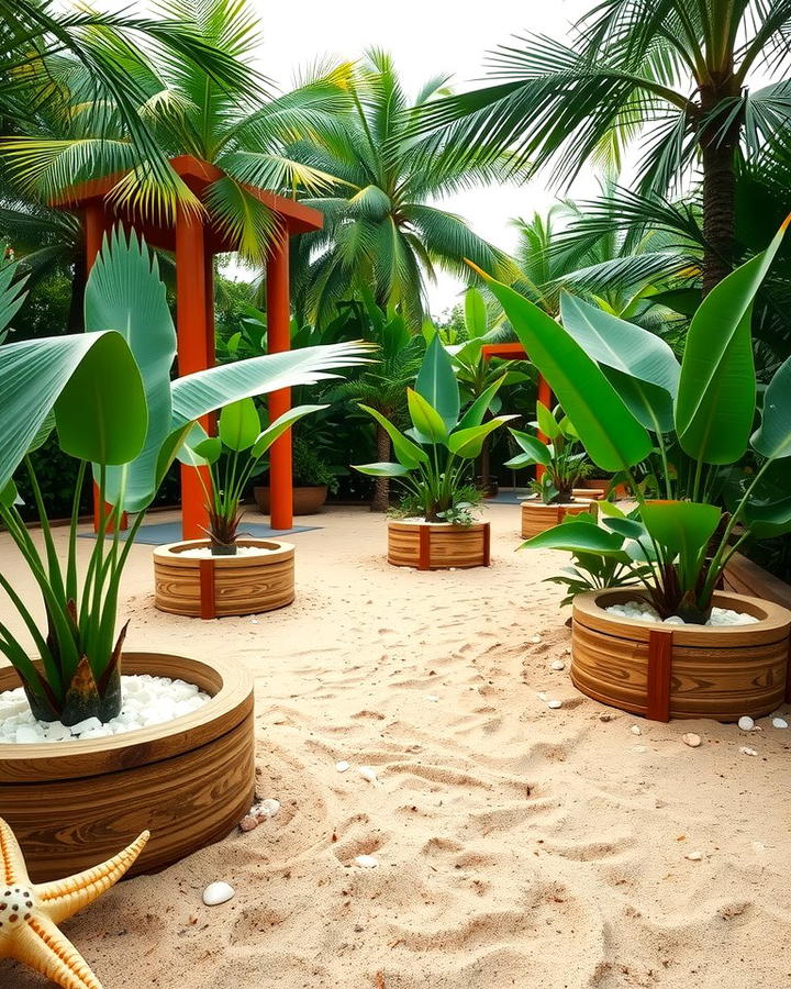 Sand and Seashell Accents - 25 Tropical Landscape Ideas