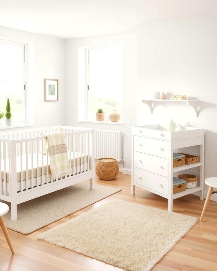 Scandinavian Inspired White Furniture - 25 White Nursery Ideas