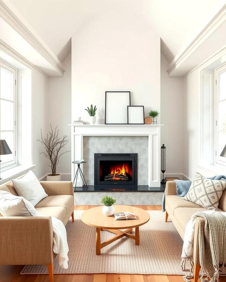 Scandinavian Style Fireplaces for Minimalist Charm - 25 Small Living Room Fireplace Ideas