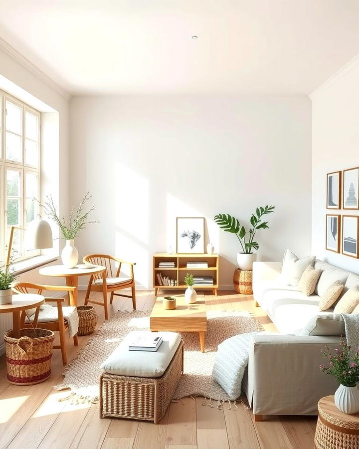 Scandinavian White Aesthetic - 25 White Living Room Ideas