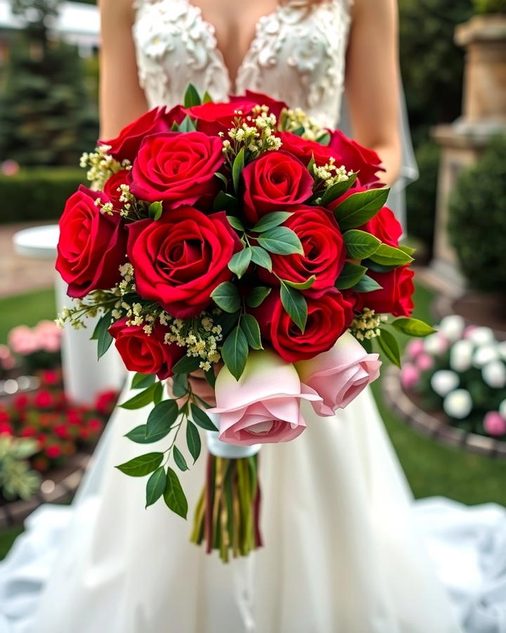 Scarlet Bridal Bouquet - 30 Red Wedding Theme Ideas