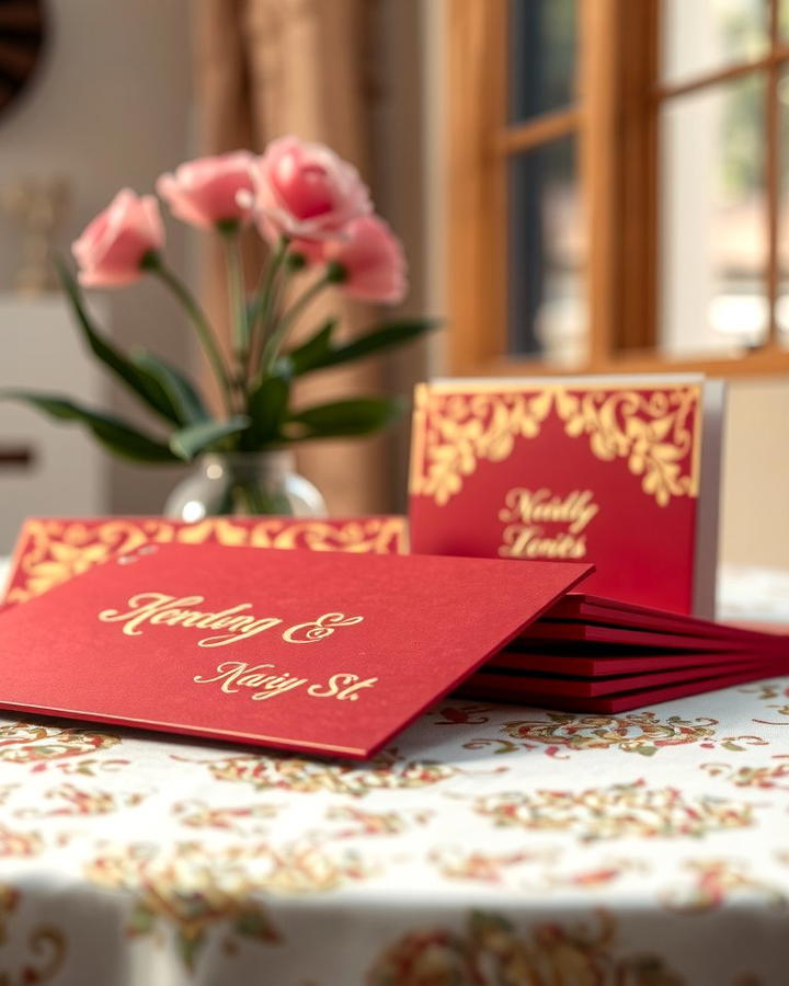 Scarlet Wedding Stationery - 30 Red Wedding Theme Ideas