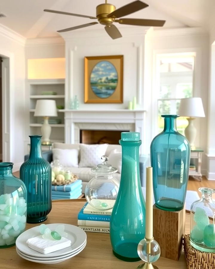 Sea Glass Decor - 30 Hamptons Living Room Ideas