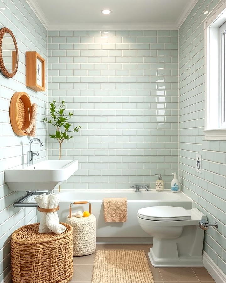 Seafoam Green Tiles for Coastal Vibes - 30 Green Tile Bathroom Ideas