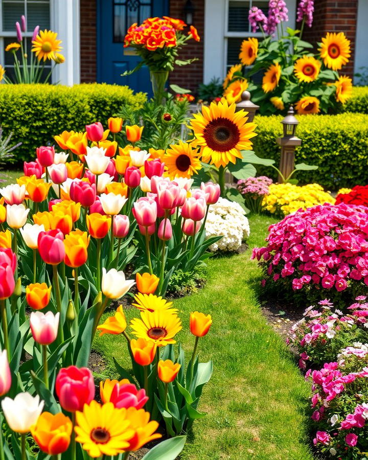 Seasonal Flower Bed Displays - 30 Front Yard Flower Bed Ideas