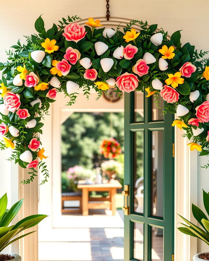 Seasonal Garland - 25 Summer Front Door Decor Ideas