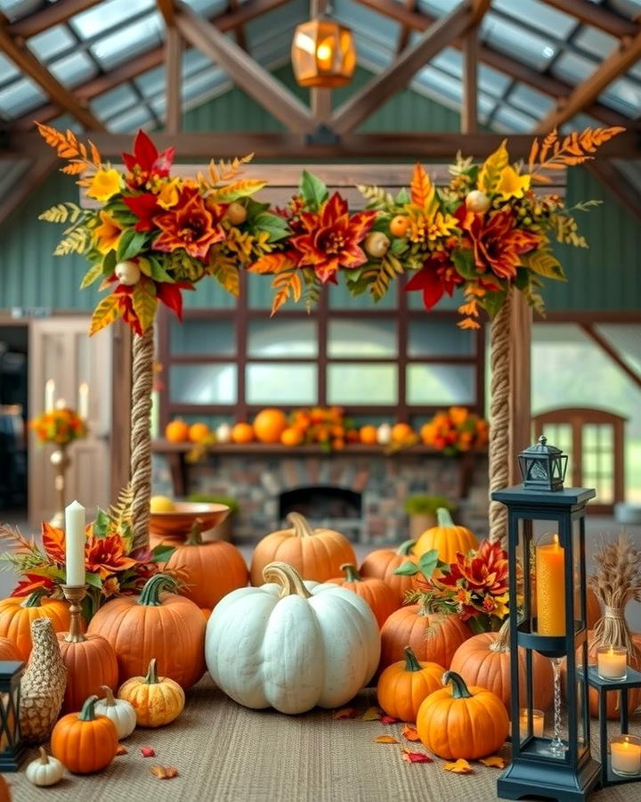 Seasonal Harvest Display - 30 Wedding Altar Ideas