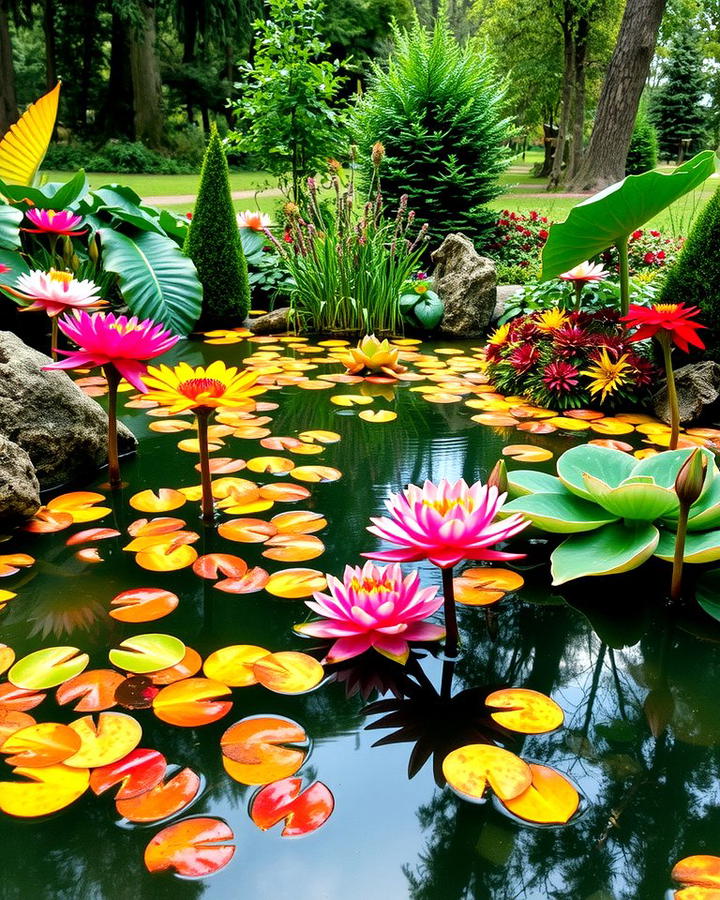 Seasonal Plant Displays - 25 Pond Landscaping Ideas