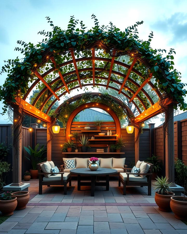 Semi Circle Patio with Pergola 2 - 25 Semi Circle Patio Ideas and Inspiration