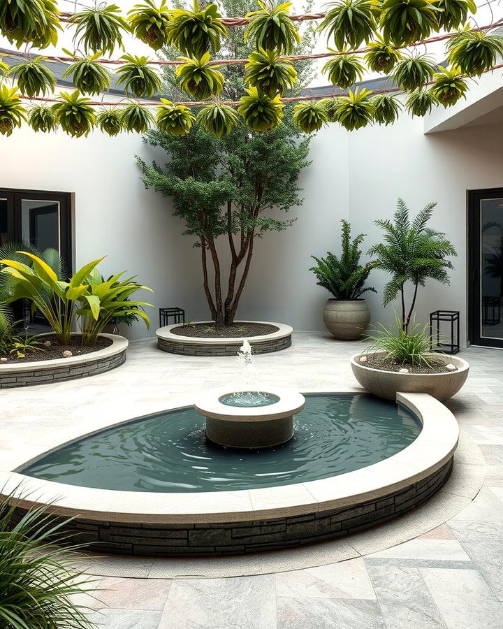 Semi Circle Patio with Water Feature 2 - 25 Semi Circle Patio Ideas and Inspiration