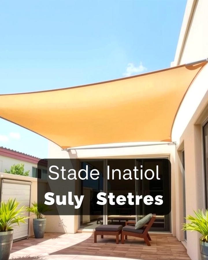 Shade Sail Installation - 25 Small Backyard Patio Ideas