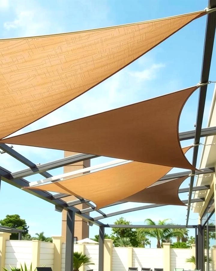 Shade Sails for Modern Appeal - 25 Pergola Shade Ideas