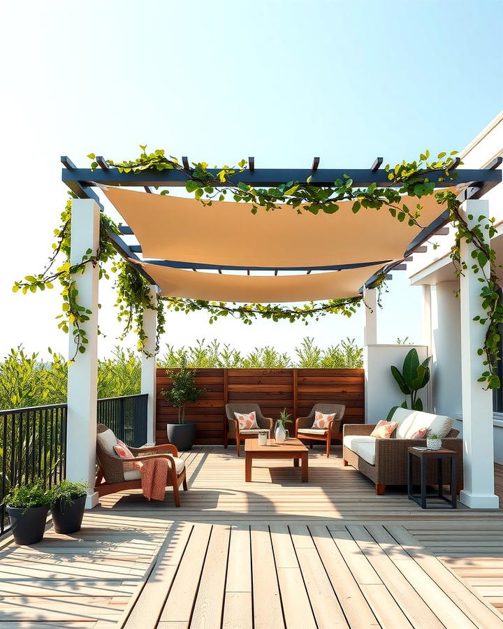 Shade Solutions with Pergolas - 25 Small Deck Ideas