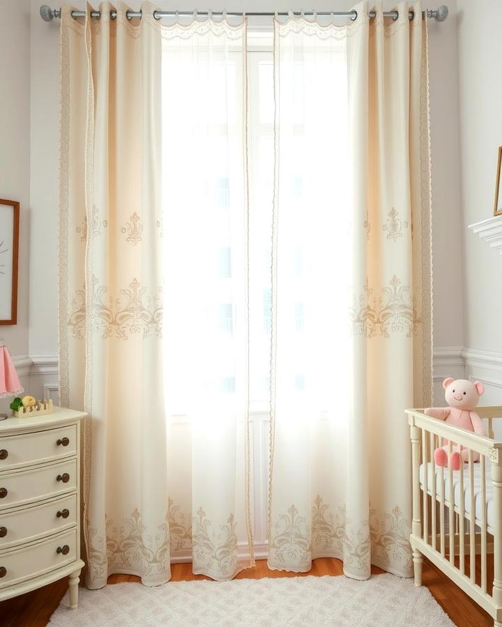 Sheer Curtains - 25 Princess Nursery Ideas