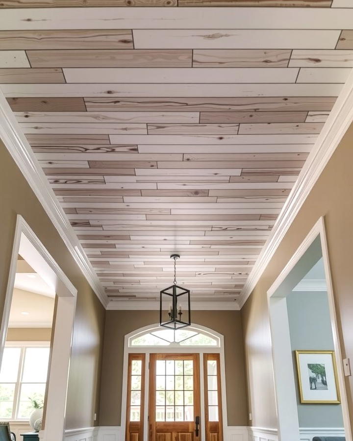 Shiplap Ceiling for a Unique Entryway - 25 Shiplap Wall Entryway Ideas